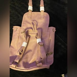 Pink backpack purse